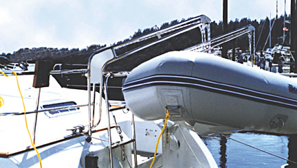 davits, davit systems for inflatable boats